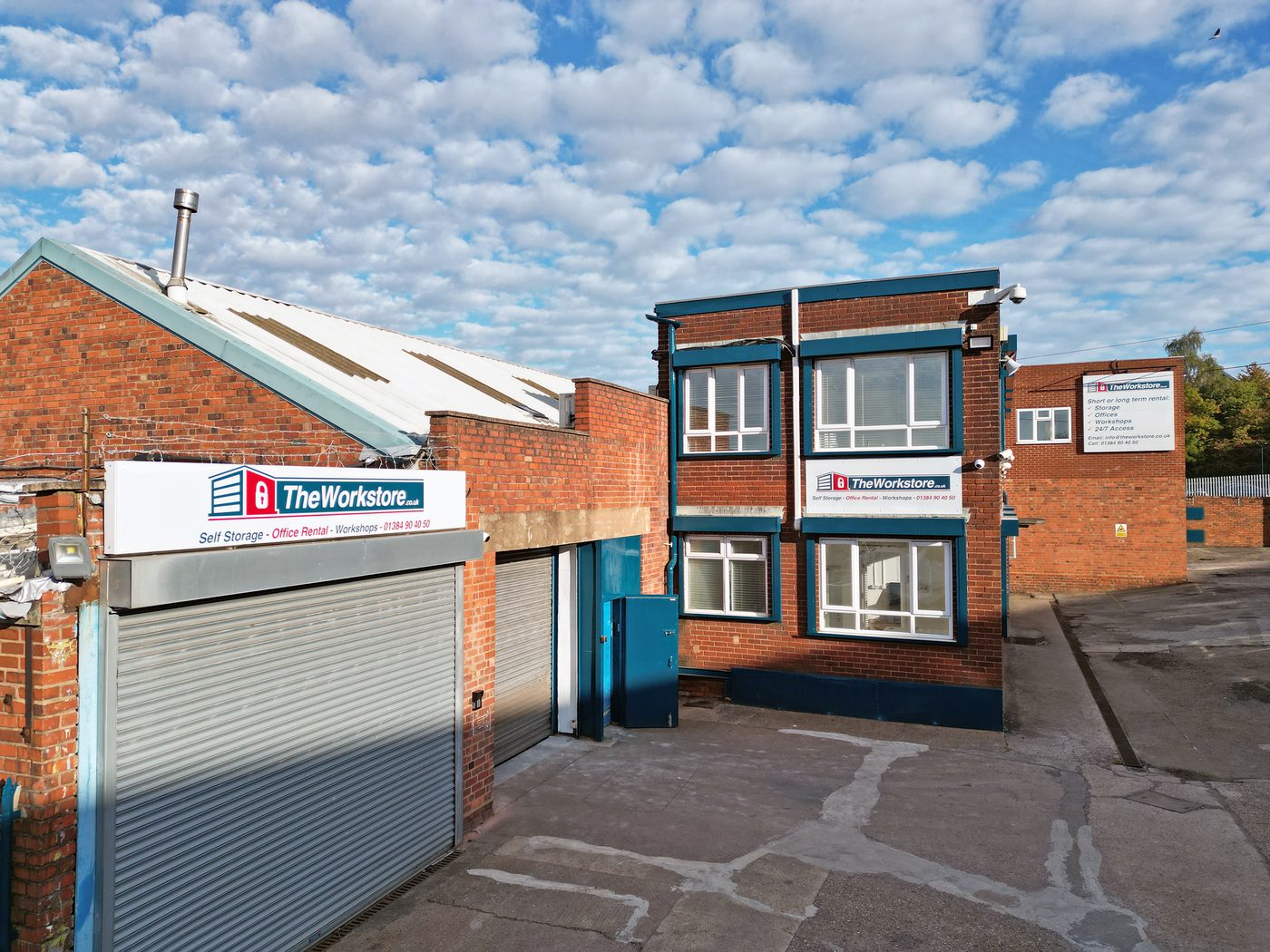 Aerial view of TheWorkstore building, Doulton Road, Cradley Heath