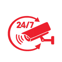 24/7 live-monitored CCTV