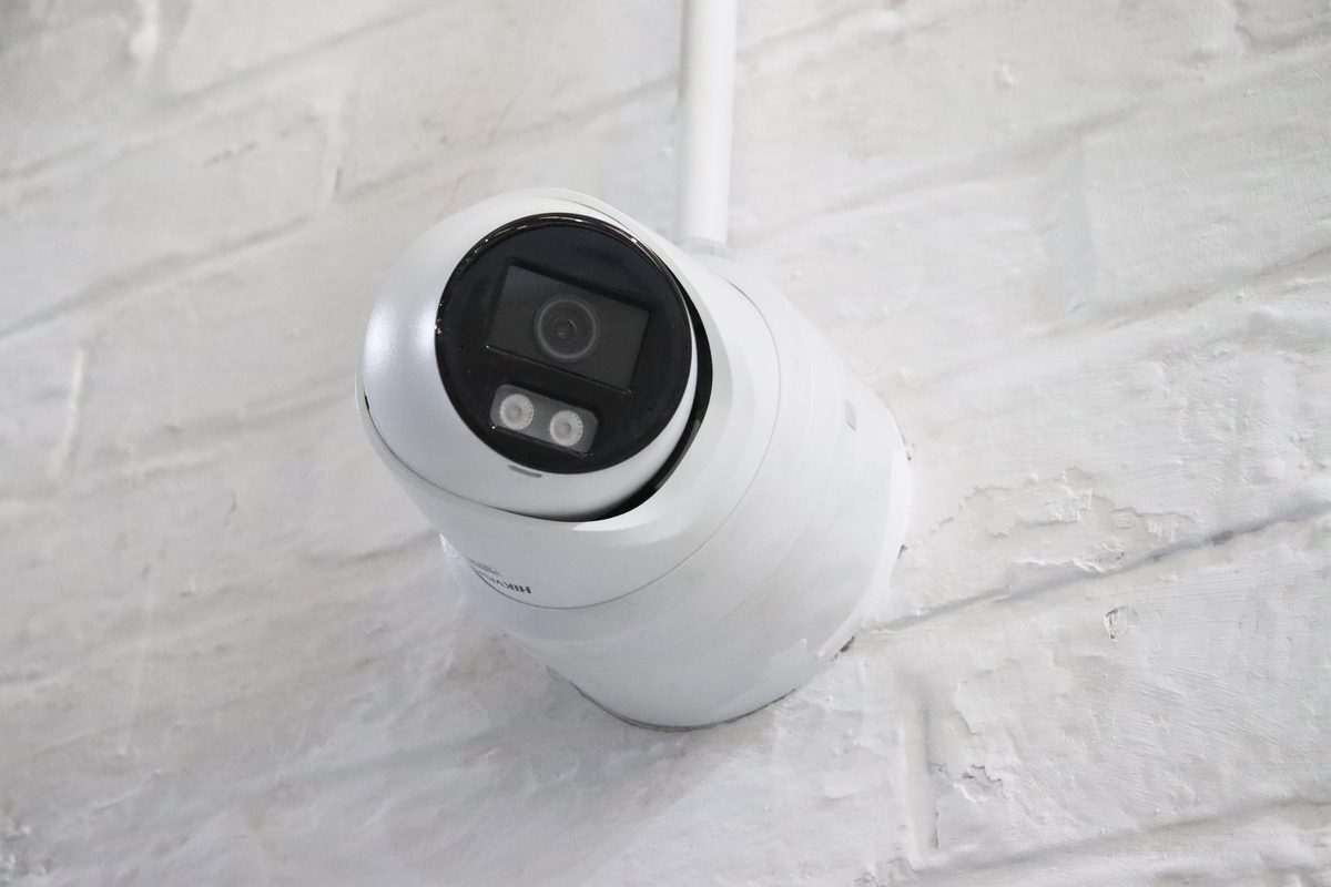 HD CCTV camera covering TheWorkstore's storage building